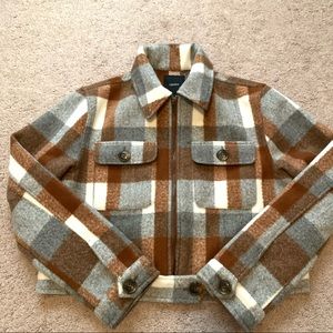 Plaid cropped jacket